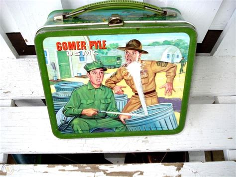 gomer pyle. metal lunch box|Vintage 1966 Gomer Pyle Metal Lunch Box No handle No thermos.